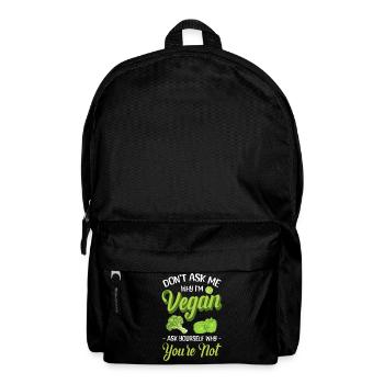 Veganismus Veggie Essen - Rucksack - Schwarz - Vorne