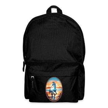Horse on the beach - Backpack - black - Front