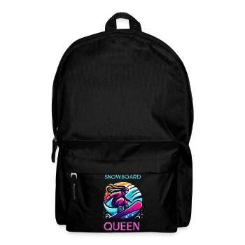 Neon Snowboard Queen Illustration - Backpack - black - Front
