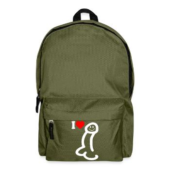 I love cock - Backpack - olive green - Front