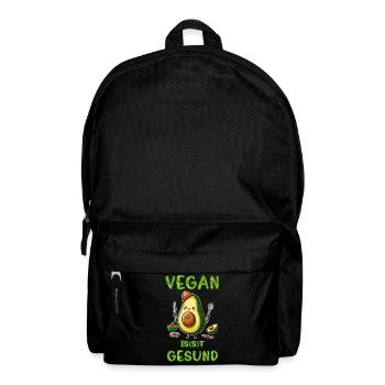 Soirée avocat végétalienne. Le véganisme n’est pas sain ! - Sac à dos - noir - Devant