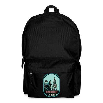 Illustration: Hofkirche Cathedral, Dresden - Backpack - black - Front