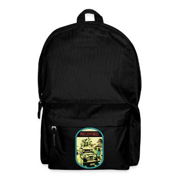Colorful Jeepney: Living Symbol of the Philippines - Backpack - black - Front
