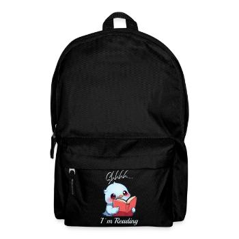 Oiseau avec livre - Sac à dos - noir - Devant