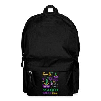 Carnival Celebration Colorful Beads - Backpack - black - Front