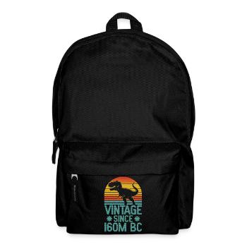Vintage Dino T-Rex Retro Dinosaur Art from 160M BC - Backpack - black - Front