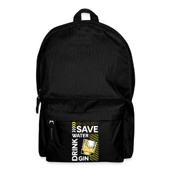 Gin Getränke Drink Longdrink - Rucksack - Schwarz - Vorne