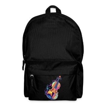 Violine Comic Look - Rucksack - Schwarz - Vorne