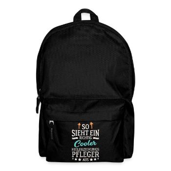 So sieht ein cooler Heilerziehungspfleger aus - Rucksack - Schwarz - Vorne