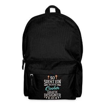 So sieht ein richtig cooler Grafikdesigner aus - Rucksack - Schwarz - Vorne