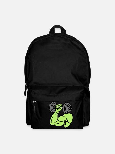 Hantel Muskeln Bodybuilding - Rucksack - Schwarz