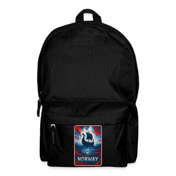 Norwegen Landschaft Flaggen Design - Rucksack - Schwarz - Vorne