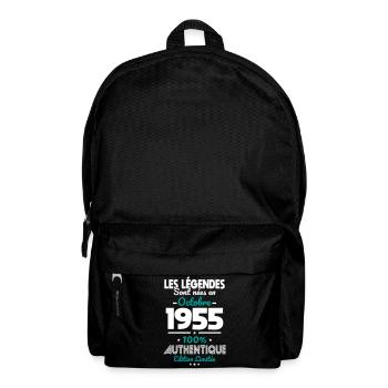 70th Birthday - Legends Born October 1955 - Backpack - black - Front