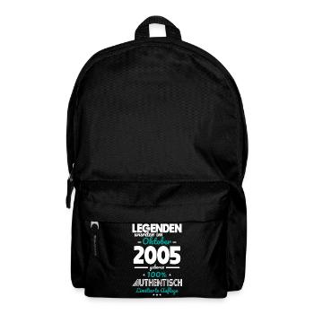 20th Birthday - Legends were created in October 2005 - Backpack - black - Front