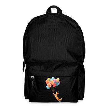 Fliegender Fuchs mit bunten Ballons - Rucksack - Schwarz - Vorne