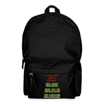 Demi-schnitzel qui dit la chemise - Sac à dos - noir - Devant