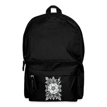 wild rose flower - Backpack - black - Front