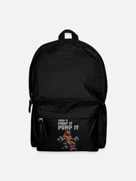 Powerbär im Fitness-Look - Rucksack - Schwarz