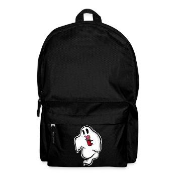 Ghost with donut and cup - Backpack - black - Front