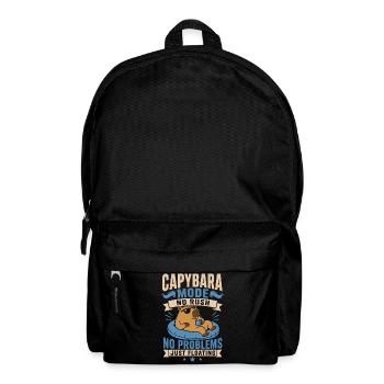 Capybara Mode – No Rush, Just Floating - Rucksack - Schwarz - Vorne