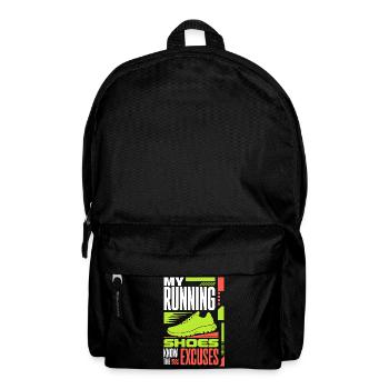 Laufschuhe kennen alle Ausreden - Rucksack - Schwarz - Vorne