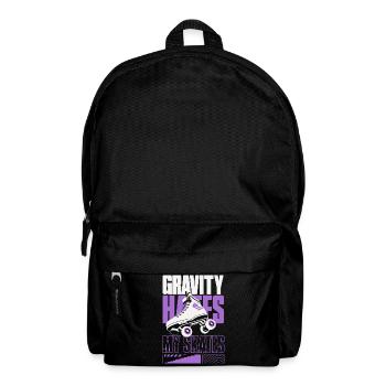 Gravity Hates My Skates – Rollschuhe - Rucksack - Schwarz - Vorne