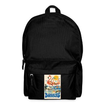 Erleben Sie Bonaire und retro niederländische Karibik-Vibes - Rucksack - Schwarz - Vorne