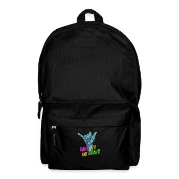 Rave to the Grave - Techno - Rucksack - Schwarz - Vorne