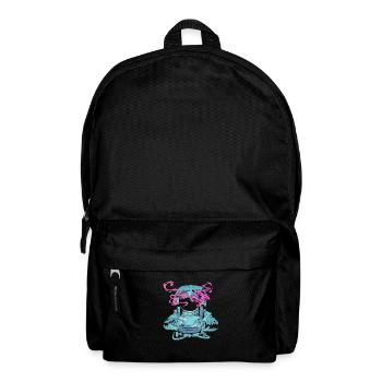 Rauchender Astronaut im Weltall - Rucksack - Schwarz - Vorne