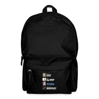 Eat Sleep Anime Repeat - Rucksack - Schwarz - Vorne