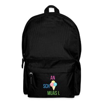 An scheiß muas i - Statement - Rucksack - Schwarz - Vorne
