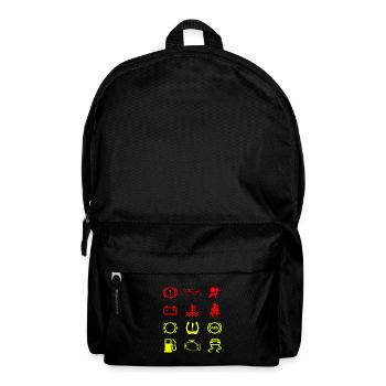 Auto Kontrollleuchten abstrakt Motiv - Rucksack - Schwarz - Vorne
