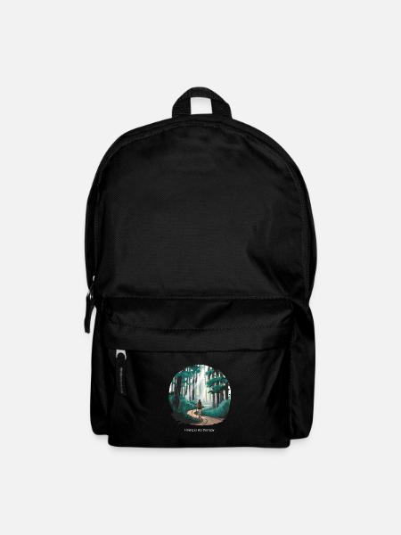 Hiking is My Therapy – Natur & Wald - Rucksack - Schwarz