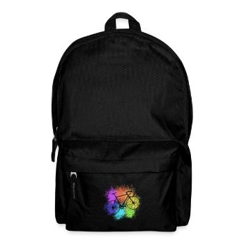 Buntes Fahrrad - Rucksack - Schwarz - Vorne