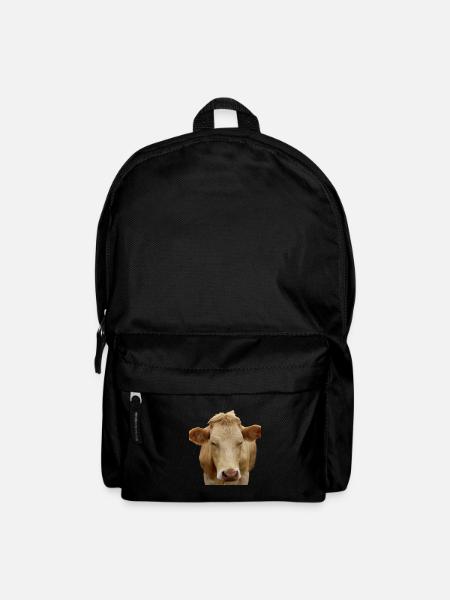 Cow Cow Cow Head Producteurs de cadeaux - Sac à dos - noir