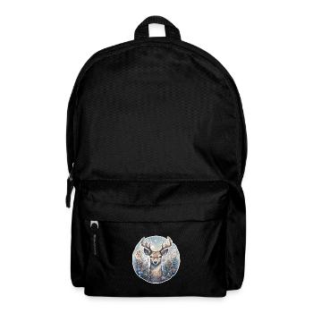 Winter landscape with deer - Backpack - black - Front