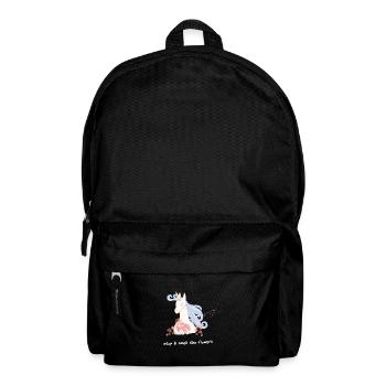 Unicorn loves flowers - Backpack - black - Front
