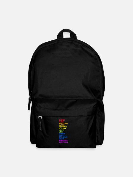 lgbtq, lgbt, gay pride, gay, rainbow, pride - Backpack - black
