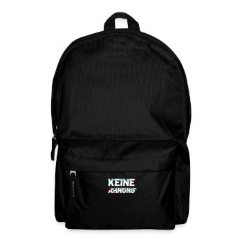 Keine Ahnung - Rucksack - Schwarz - Vorne