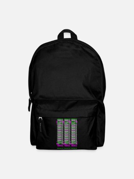 Trance Raver Techno Electro music edm dubstep - Backpack - black