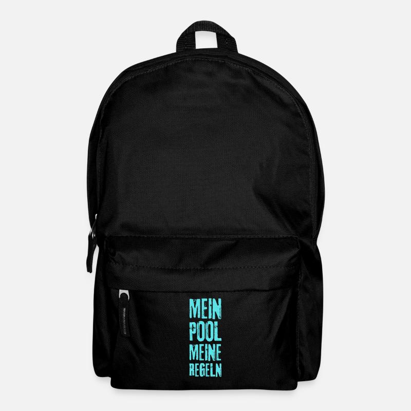 Wasser schwimmen Mein Pool garten - Rucksack - Schwarz