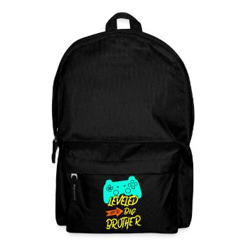 Leveled up to Big Brother großer Bruder - Backpack - black - Front