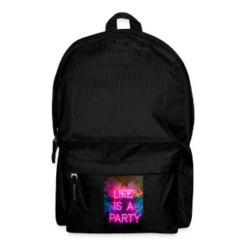 LIFE IS A PARTY - Backpack - black - Front