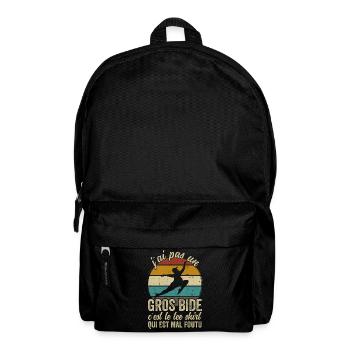 J'ai Pas Un Gros Bide Humour Sarcasme - Sac à dos - noir - Devant