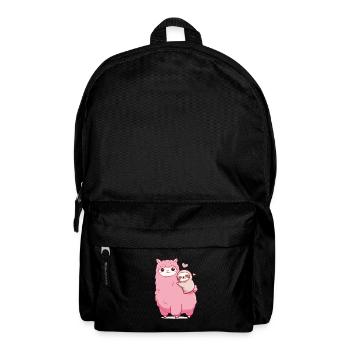 Alpaka Llama Faultier Lama kawaii rosa süß pink - Rucksack - Schwarz - Vorne