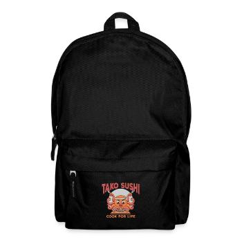 Asiatisches Japanische Sushi Oktopus I Geschenk - Rucksack - Schwarz - Vorne