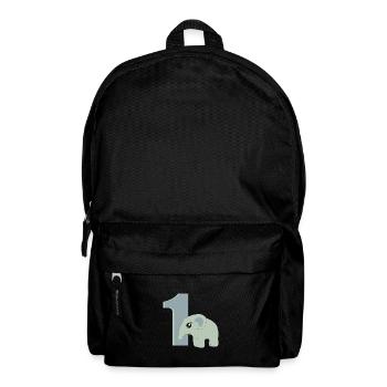 1. Geburtstag Zahl 1 Elefant Baby - Rucksack - Schwarz - Vorne