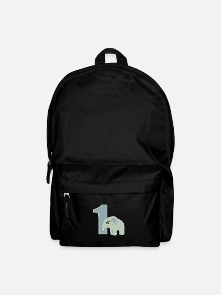 1. Geburtstag Zahl 1 Elefant Baby - Rucksack - Schwarz