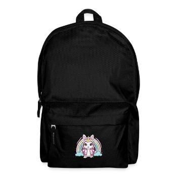 Lapin licorne kawaii - Sac à dos - noir - Devant