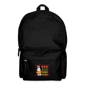 Chinesisches Neujahr Hase Asien 2023 I Geschenk - Rucksack - Schwarz - Vorne